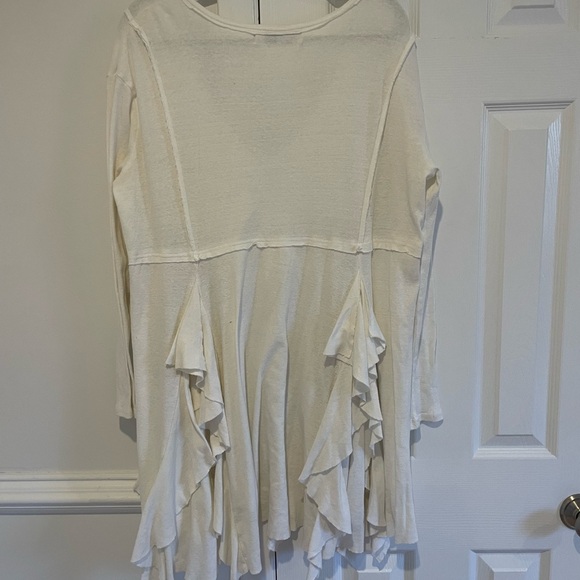 FREE PEOPLE FP BEACH PALM TUNIC MINI DRESS SWIM COVER-UP LAGENLOOK RUFFLE - Picture 5 of 6